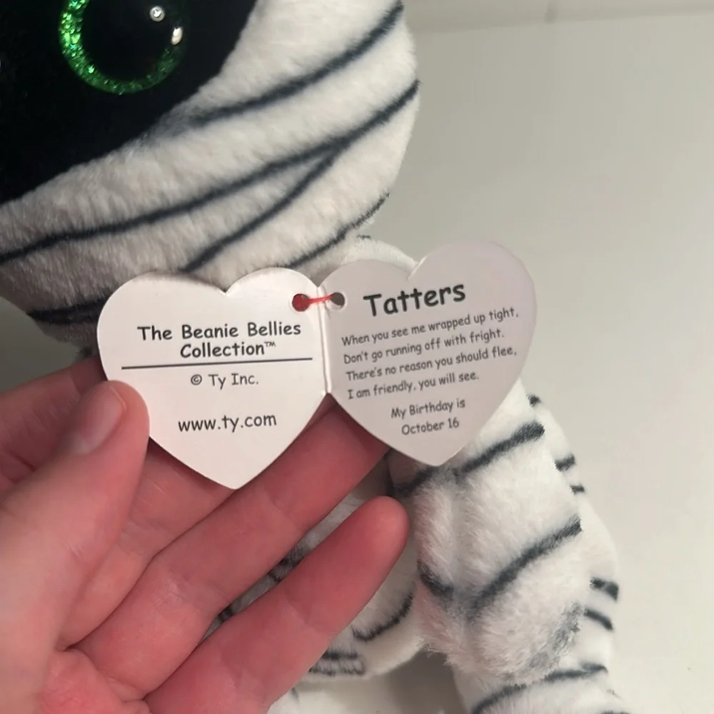 🖤 5/$30🖤 Ty Beanie Bellies LOT OF 2 Taters Mummy & Snapper Frog Halloween 👻 - Picture 9 of 17